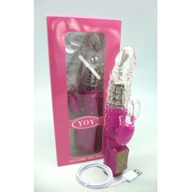 Vibratore Rabbit yoy double sex play pink usb