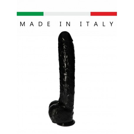 maxi dildo nero con ventosa e testicoli grande pene finto enorme anale vaginale