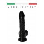 dildo fallo realistico nero con ventosa e testicoli pene finto morbido black