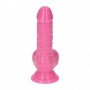 dildo piccolo rosa morbido con ventosa e testicoli fallo mini pene finto pink