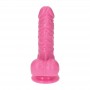 dildo piccolo rosa morbido con ventosa e testicoli fallo mini pene finto pink