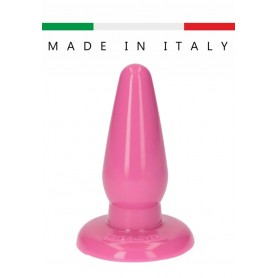 plug rosa grande con ventosa morbido dildo anale a piramide impermeabile pink