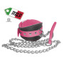 collare con guinzaglio e gancio in vera pelle e cuoio per giochi sexy erotici