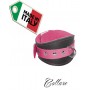 costrittivo bondage collare nero pink in vera pelle sadomaso sexy uomo donna