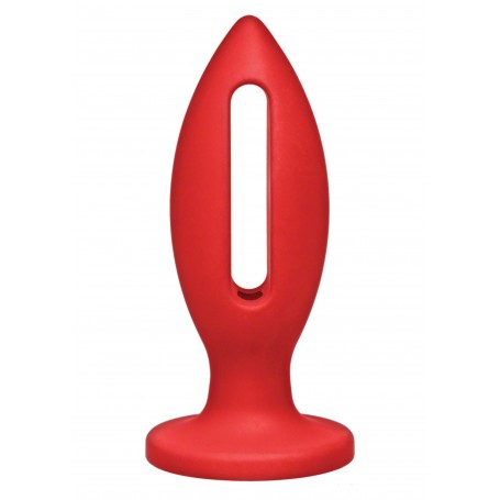 fallo penetrazione anale in silicone rosso plug anal red con contenitore liquidi