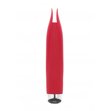 vibratore stimolatore vaginale dildo vibrante rosso in silicone ricaricabile red