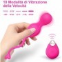 Stimolatore vaginale in silicone vibratore con telecomando palline wireless