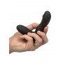 Vibratore anale rotante dildo anal plug ricaricabile nero in silicone