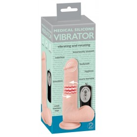 Vibratore realistico vaginale con ventosa dildo rotante fallo sex toys in silicone