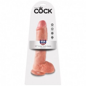 Fallo realistico vaginale anale maxi dildo king cock con testicoli big 10
