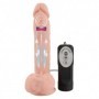 Vibratore realistico vaginale anale in silicone dildo fallo su e giù con ventosa e vibrazione