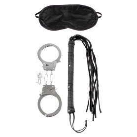 Kit fetish fantasy frusta manette e maschera bondage set cuffs sex toys