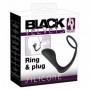 plug in silicone maschile nero con anello fallico per pene stimolatore uomo