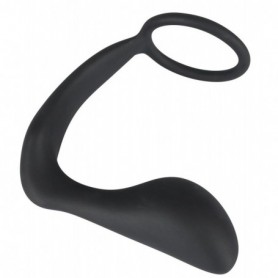 plug in silicone maschile nero con anello fallico per pene stimolatore uomo