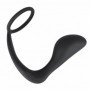 plug in silicone maschile nero con anello fallico per pene stimolatore uomo
