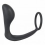 plug in silicone maschile nero con anello fallico per pene stimolatore uomo