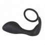 plug in silicone maschile nero con anello fallico per pene stimolatore uomo