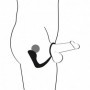 plug in silicone maschile nero con anello fallico per pene stimolatore uomo