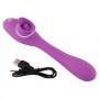 Vibratore vaginale con stimolatore per clitoride in silicone ricaricabile anale