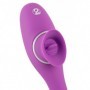 Vibratore vaginale con stimolatore per clitoride in silicone ricaricabile anale