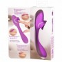 Vibratore vaginale con stimolatore per clitoride in silicone ricaricabile anale