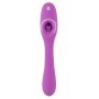 Vibratore vaginale con stimolatore per clitoride in silicone ricaricabile anale