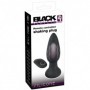 plug anale nero maxi in silicone dilatatore ano vibrante dildo butt anal black