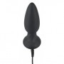 plug anale nero maxi in silicone dilatatore ano vibrante dildo butt anal black