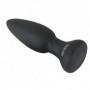 plug anale nero maxi in silicone dilatatore ano vibrante dildo butt anal black