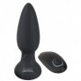 plug anale nero maxi in silicone dilatatore ano vibrante dildo butt anal black