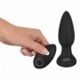 plug anale nero maxi in silicone dilatatore ano vibrante dildo butt anal black