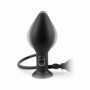 Vibratore anale Plug in silicone gonfiabile dildo vibrante con ventosa nero butt