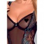 Body nero sexy lingerie donna trasparente in pizzo intimo seducente erotico