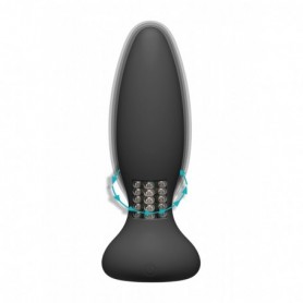 plug anale in silicone nero vibromassaggiatore stimolatore ano wirless black