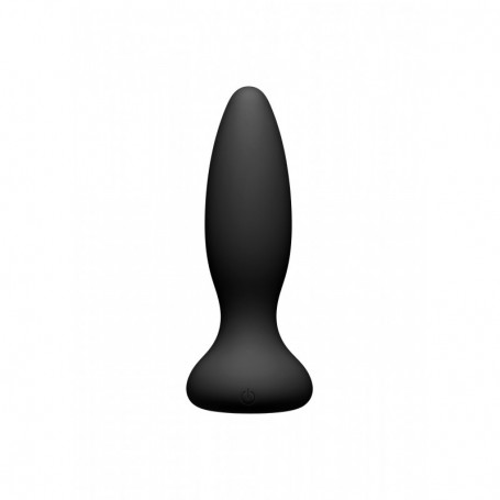 plug nero in silicone stimolatore anale dildo vibrante con telecomando black