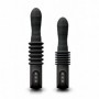 vibratore automatico nero in silicone pene finto vibrante ricaricabile black