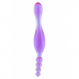 Fallo stimolatore anale vaginale dildo doppio rosa morbido doppia penetrazione