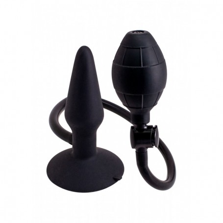 Plug anale mini dildo gonfiabile butt dildo con ventosa nero in silicone  realistico