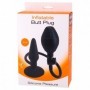 Plug anale mini dildo gonfiabile butt dildo con ventosa nero in silicone realistico