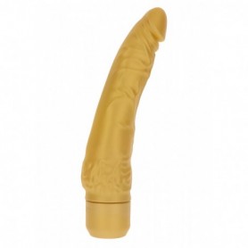 Vibratore oro in silicone dildo vaginale anale realistico fallo vibrante morbido
