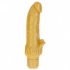 Vibratore oro dildo vibrante realistico vaginale anale fallo morbido gold
