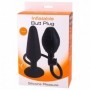 Plug anale gonfiabile in silicone nero dildo anal butt black con ventosa