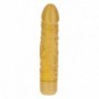 Vibratore realistico in silicone oro dildo vibrante vaginale anale gold morbido