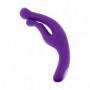 vibratore in silicone doppio stimolatore clitoride vaginale ricaricabile viola