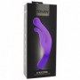 vibratore in silicone doppio stimolatore clitoride vaginale ricaricabile viola