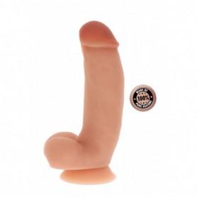 fallo dildo realistico in silicone morbido con ventosa e testicoli vaginale anale