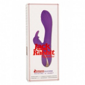 vibratore stimolatore rabbit riscaldato rotante in silicone ricaricabile viola