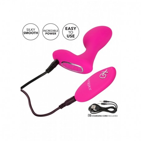 vibratore vaginale e punto g in silicone rosa ricaricabile con telecomando pink