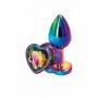 plug anale piccolo dilatatore stimolatore ano multicolor con gioiello anal butt