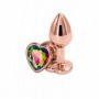 plug anale oro rosa a forma di cuore gioiello sexy toys anal piccolo dilatatore